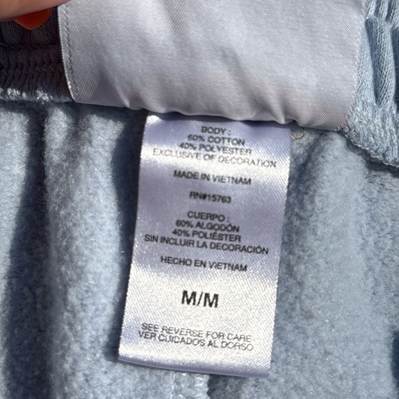 Champion Baby Blue Jogger Sweatpants Relaxed Fit Women's Size Medium - Picture 6 of 7